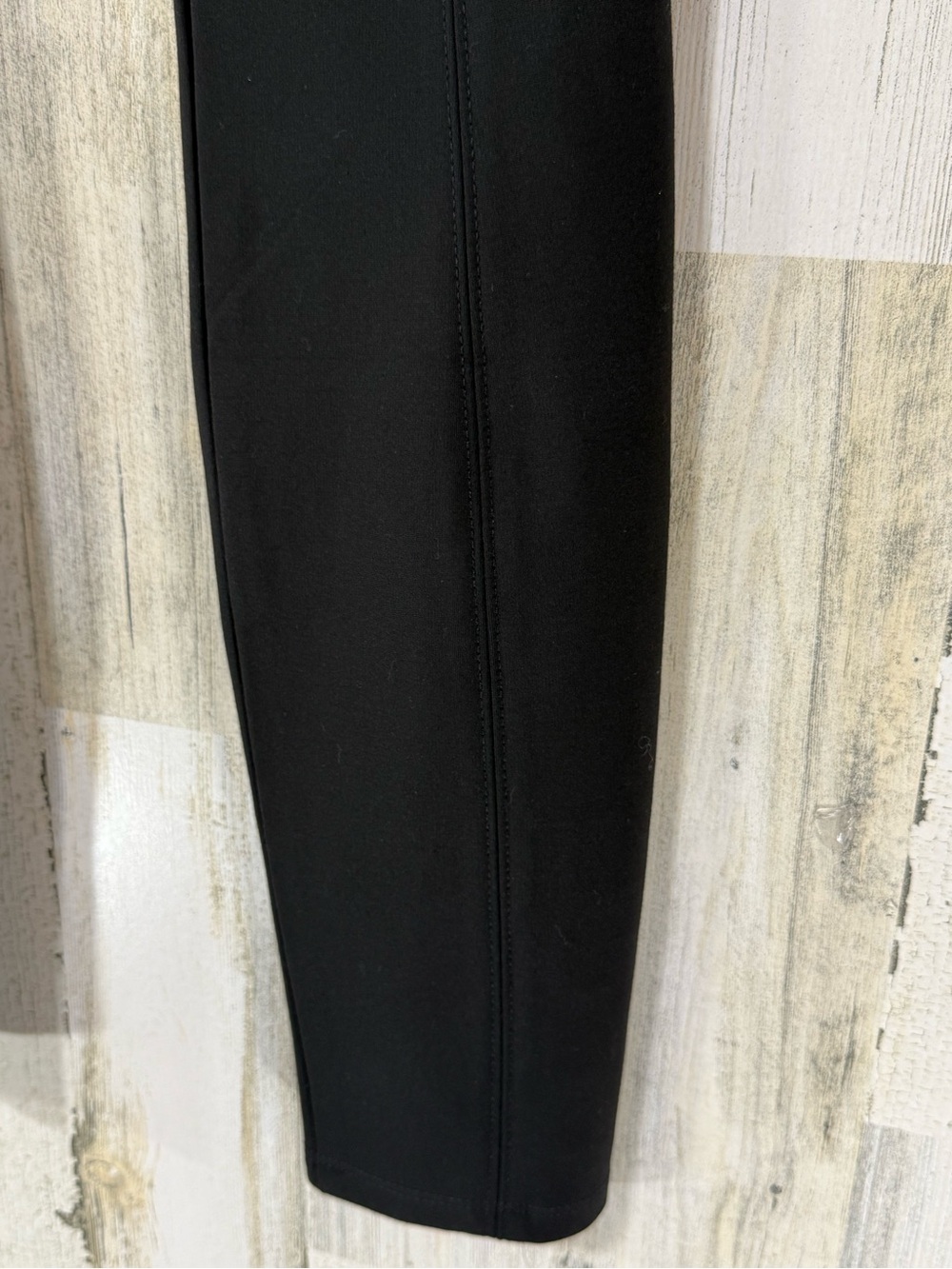 White House Black Market Black Ponte The Leggings with Gold Ankle Button Accents - Picture 12 of 16